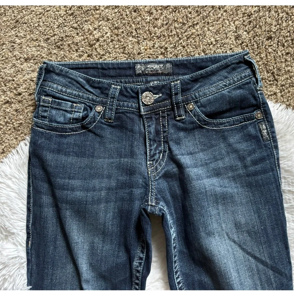 Silver Jeans‎ Suki Jeans Mid Bootcut Dark Wash Denim Western Womens Size 28